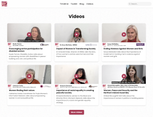 Screenshot of selection of videos from toolkit